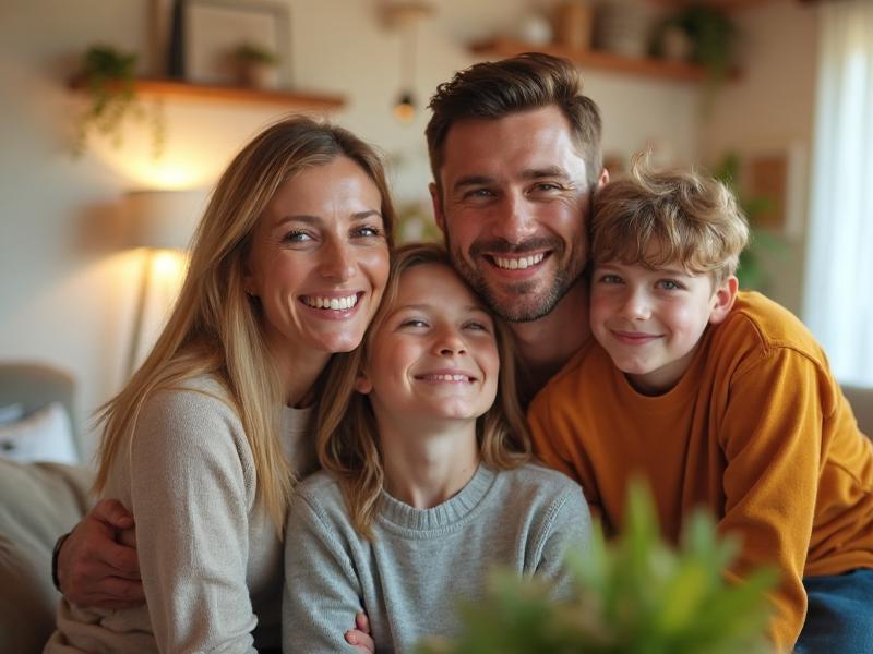 A family — calm, warm, together